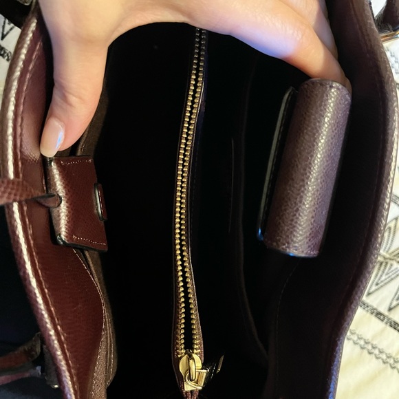 Coach Satchel Purse - Burgundy - Picture 2 of 3